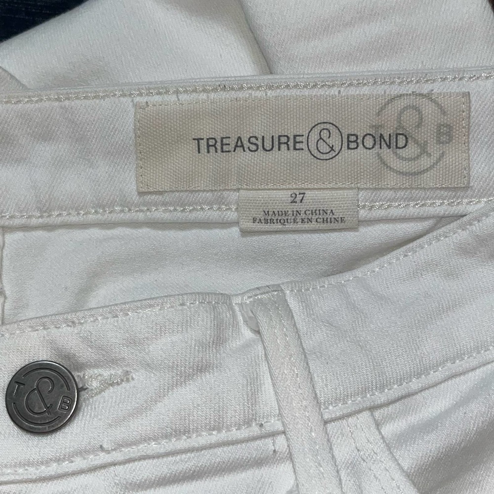 Treasure & Bond Distressed White Skinny Jeans | Size 27 - Picture 4 of 5